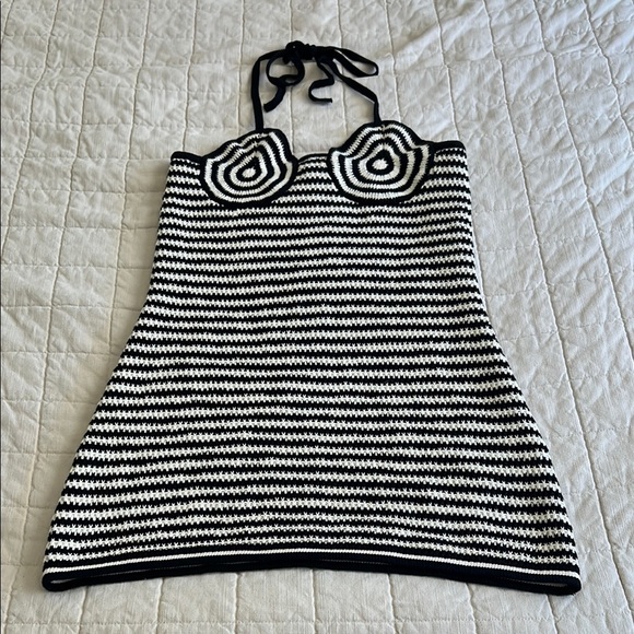 & Other Stories Crochet Halter Dress - Picture 2 of 11